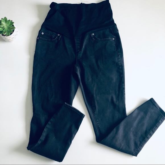 GAP True Skinny Full Panel Women's Maternity Jeans Black 30L Long - Picture 3 of 12